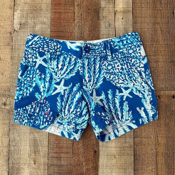 Lilly Pulitzer Women's Coral Reef Print Shorts - 2 - Picture 3 of 9